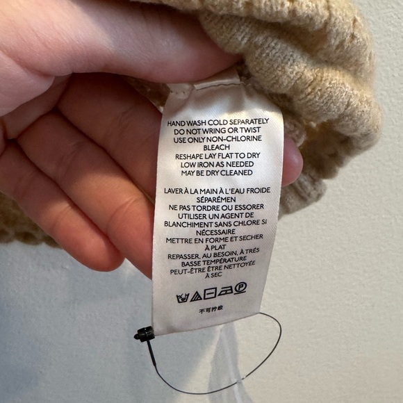 Free People Women's Tan and Cream medium wool like crochet - Picture 4 of 6